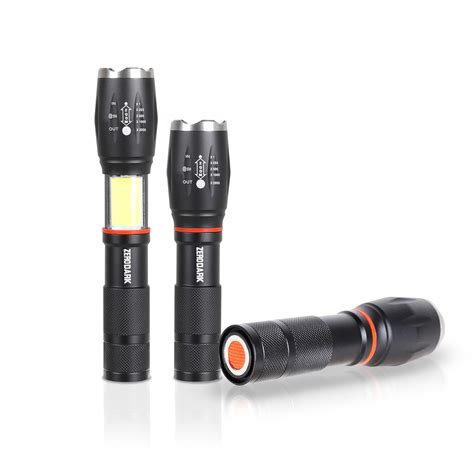 Zerodark 2 In 1 Tactical Flashlight And Lantern With Zoom And Magnetic Bas