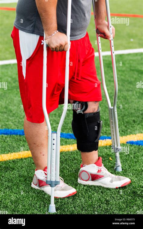 Football On Crutches Hi Res Stock Photography And Images Alamy