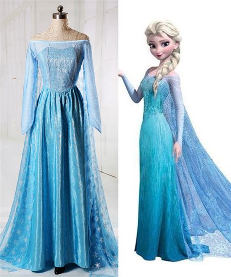Disney Frozen Movie Cosplay Elsa Costume Adult Women Outfit