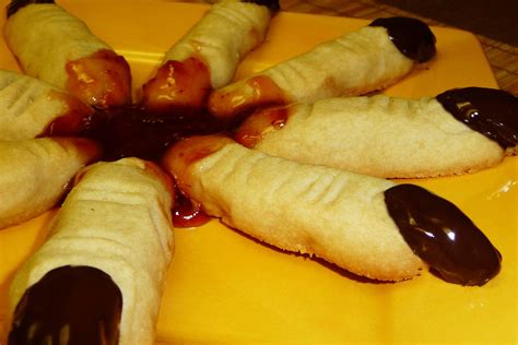 Shortbread Bloody Witch Finger Cookies Easy Cooking With Sandy