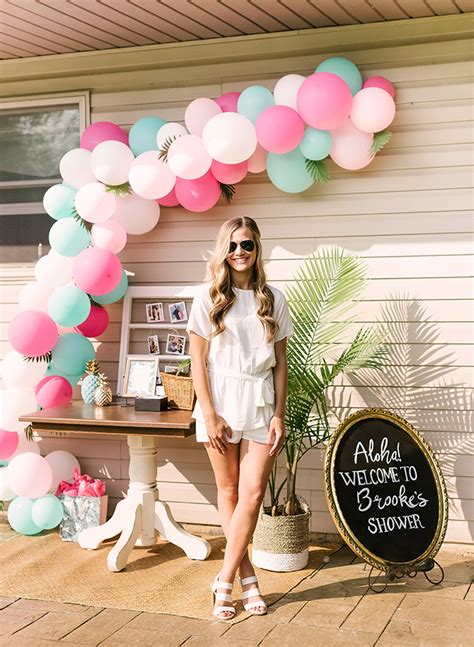 Bright Tropical Backyard Bridal Shower Inspired By This Beach Theme