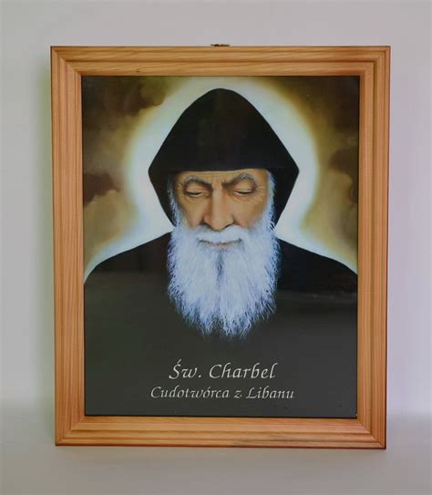 Charbel, sometimes spelled sharbel, a christian name. Obrazek w ramce święty Charbel - św. Charbel - SwietyMarek.com