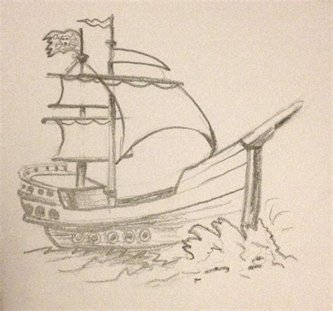 Pirate Ship Drawings Easy Thanh Penny