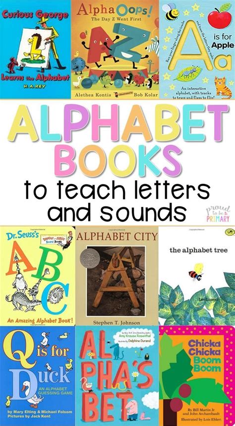 Alphabet books for teaching letters and sounds