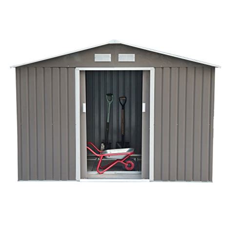Outsunny 6 X 9 Outdoor Metal Garden Shed Utility Tool Storage Steel