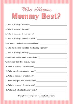 After all, what's the point of playing if it isn't? Free Printable Baby Shower Games | Personalized Babies