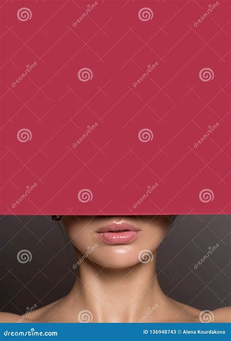 Fragment Of Female Lips Beauty Face Stock Image Image Of Lipstick