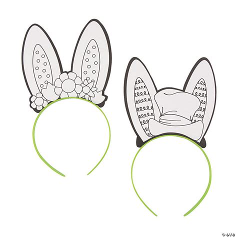 Color Your Own Bunny Ear Headbands Oriental Trading