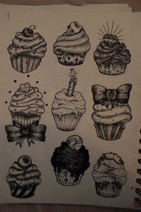 So first of all, choose various colors for your new tattoo from pink to turquoise ones. cupcakesss by ~misstell | Cupcake tattoos, Girly tattoos ...