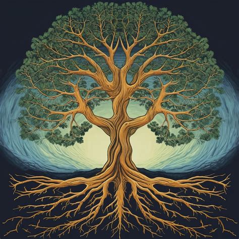 Premium Ai Image Tree Of Life Illustration