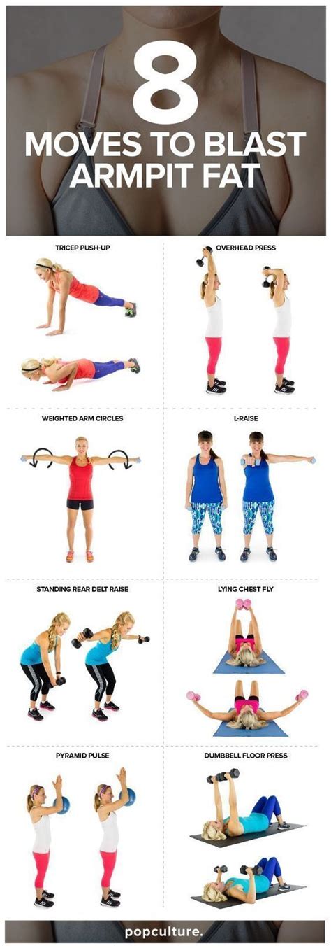 8 Exercises To Blast Armpit Fat Armpit Fat Fitness Body Arm Workout