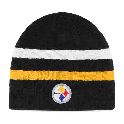 Nfl Striped Beanie Pittsburgh Steelers