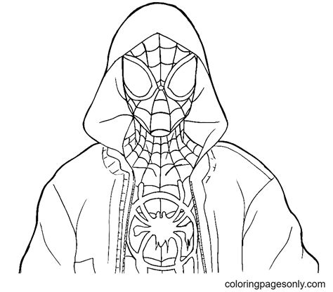 Dibujo Para Colorear Spiderman Miles Morales Supercolored