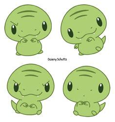 Chibi Animated Cute Dinosaur
