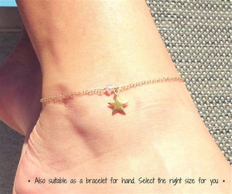 Gold Star Anklet Gold Anklet Delicate Gold Ankle Bracelet Gold Star