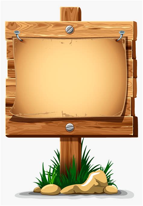 Transparent Wooden Board Clipart Wood Signage Clipart Png Png
