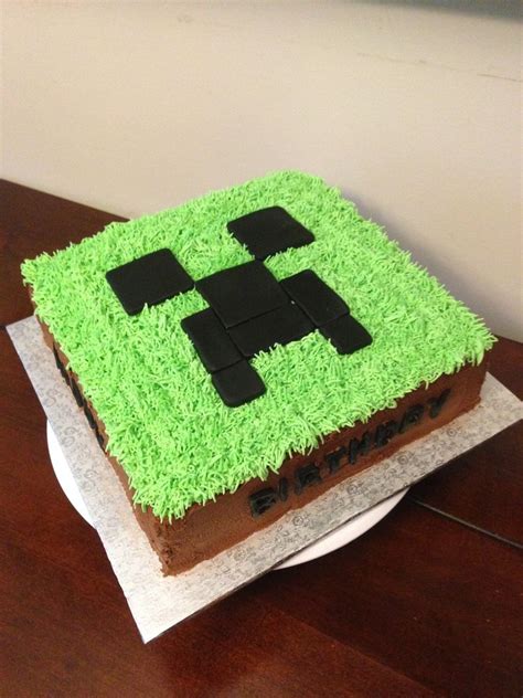 Pink Minecraft Creeper Birthday Cake Minecraft Birthday Cake Girls My