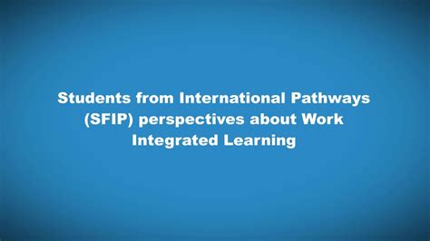 Students From International Pathways Perspectives Regarding Work