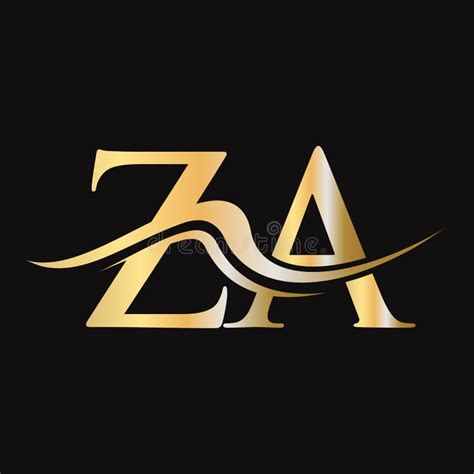 Letter Za Logo Design Initial Za Logotype Template For Business And