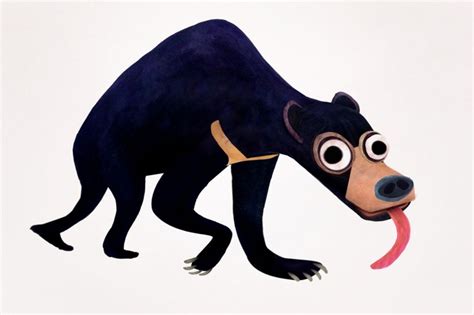 Cartoon Of The Sun Bear Bear Illustration Illustration Art Challenge