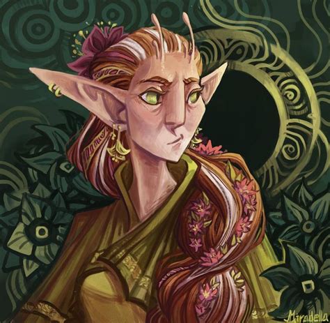 Portreit Of Forest Elf By Miradella On