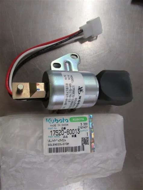 GENUINE KUBOTA FUEL Shut Off Woodward Solenoid 17520 60013 1756es Sa