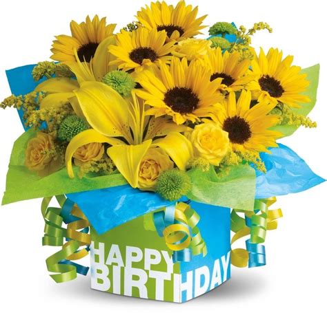 Happy Birthday Flower Bouquet Happy Birthday Sunflower Happy Birthday