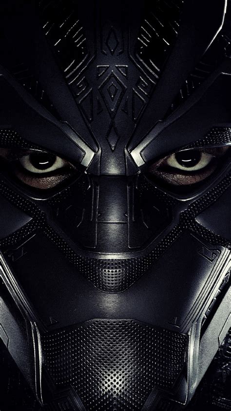 Download Wallpaper 750x1334 Black Panther Superheros Face Movie