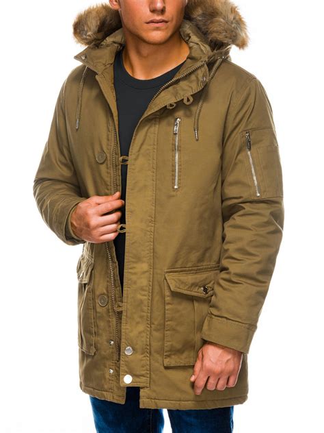 Mens Winter Parka Jacket Olive C365 Modone Wholesale Clothing