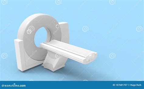 3d Rendering Of A Ct Scanner Isolated In Studio Background Stock