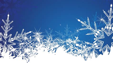 Winter Vectors Illustrations Snowflakes Blue Background Vector