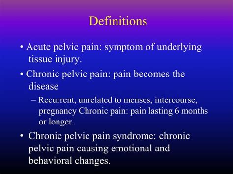 Pelvic Pain And Differential Diagnosis