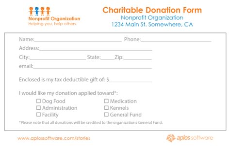 donation form templates  word excel