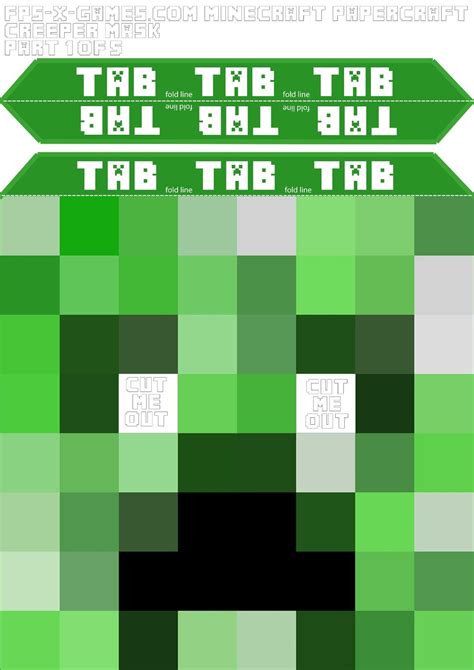 How To Create Your Own Minecraft Creeper Head Mask Fpsxgames