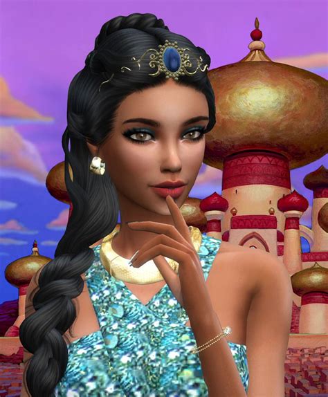 Aladdin Princess Jasmine Sims 4 Sims 4 Princess Hair Sims 4 Sims