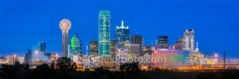 Dallas Skyline Panorama Night2