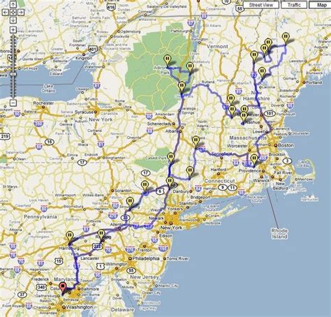 New England Driving Map Afp Cv