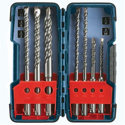 Bosch Bulldog Sds Plus Carbide Tipped Rotary Hammer Drill Bit Set With
