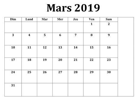 Calendrier Mars 2019 Pdf Pdf Mars Words