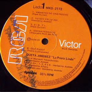 Lt → spanish → queta jiménez (1 song translated 1 time to 1 language). QUETA JIMENEZ LA PRIETA LINDA, AMANTES DE UNA NOCHE, LP 12 ...