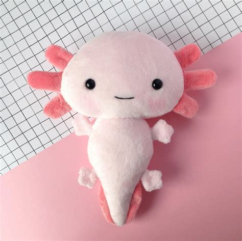 Axolotl Plush Toy Stuffed Toy Axolotl Axolotl Softie Etsy Kawaii