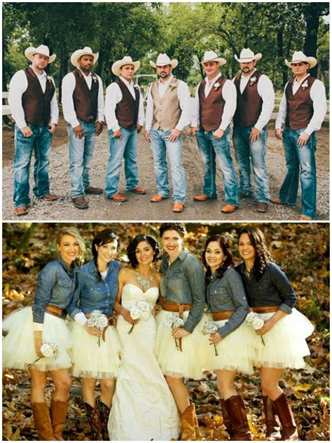 Other factors will influence your dress choice Fall rustic wedding groomsmen bridesmaids | Country ...