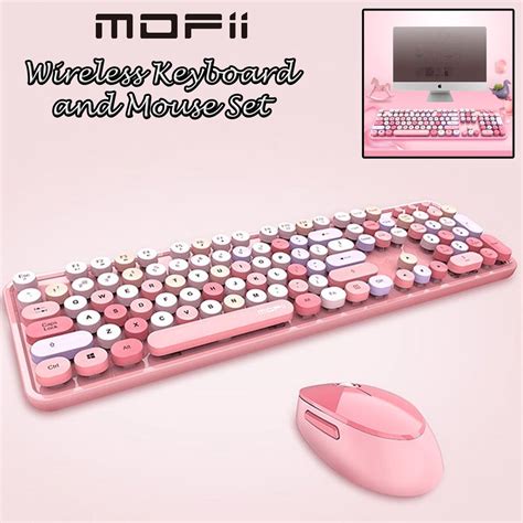 Mofii Sweet Mixed Color Wireless At Combo Gaming Mouse Set Punk