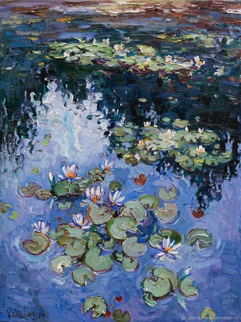 Water Lilies Original Oil Painting 60 X 80 Cm купить на Ярмарке