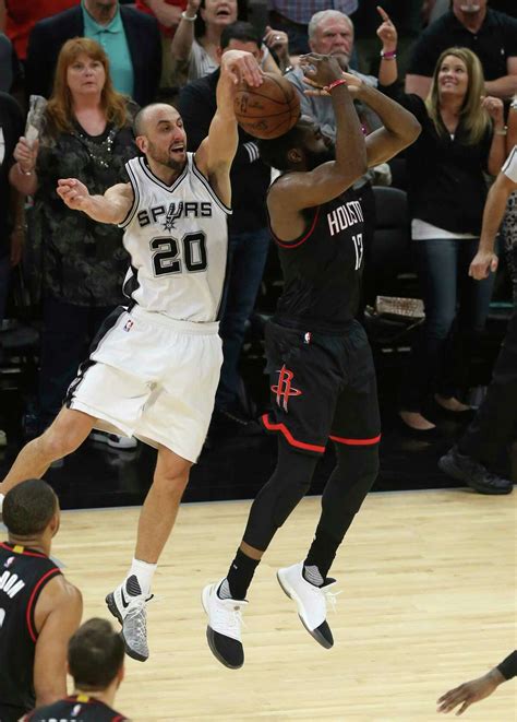 Frame By Frame Look At Manu Ginobilis Vicious Block On James Harden In Ot