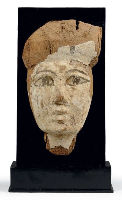An Egyptian Gesso Painted Wood Mummy Mask Late Period Circa 7th 3rd Century B C Christie S