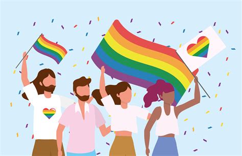 lgbt community together for freedom celebration 665357 vector art at vecteezy