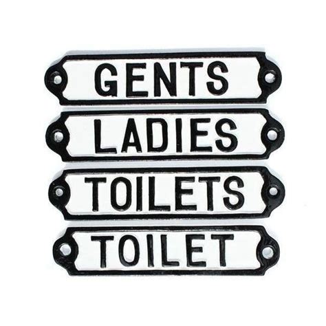 Railway Toilet Signs White In 2020 Toilet Door Sign Vintage
