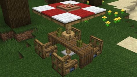 Outdoor Table Design Minecraft Minecraft Houses Minecraft Furniture Minecraft Designs