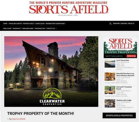 Trophy Property Of The Month Sports Afield Trophy Properties